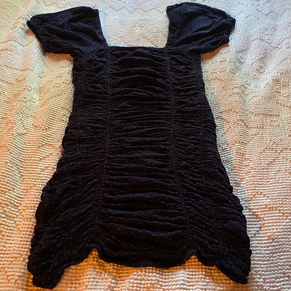Free people mini dress ( cotton polka dot ) XS super cute